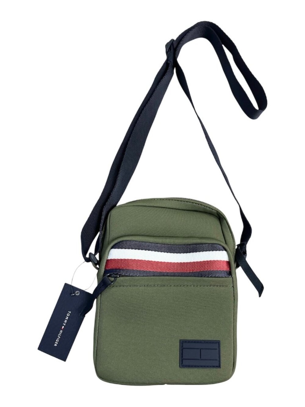 Tommy Hilfiger Textured Mini Reporter Shoulder Bag in Green New with Tag 69J8610